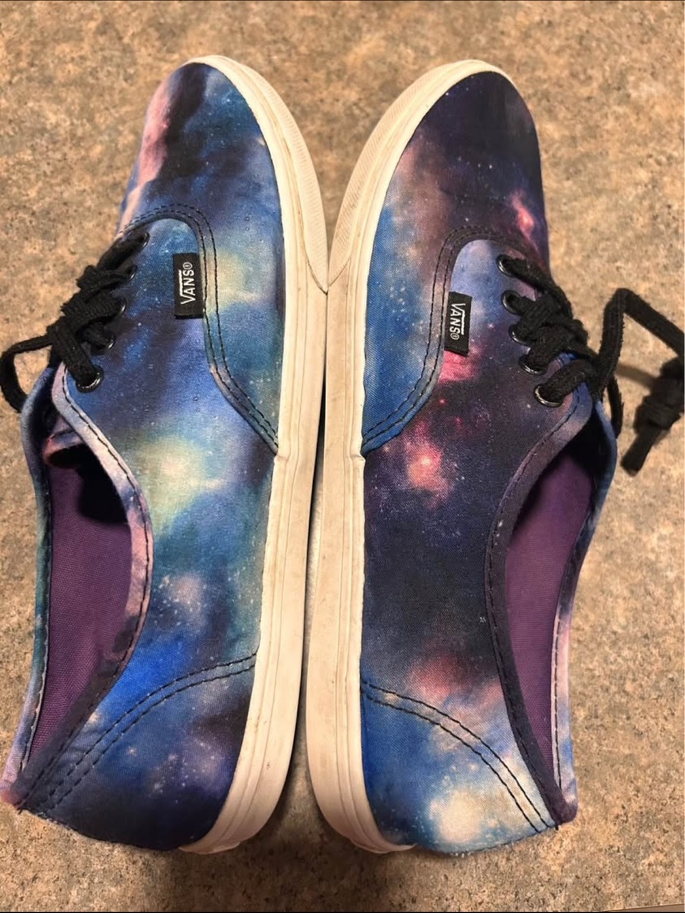 Vans Galaxy Print Low-Top Sneakers - Blue/Purple/Black